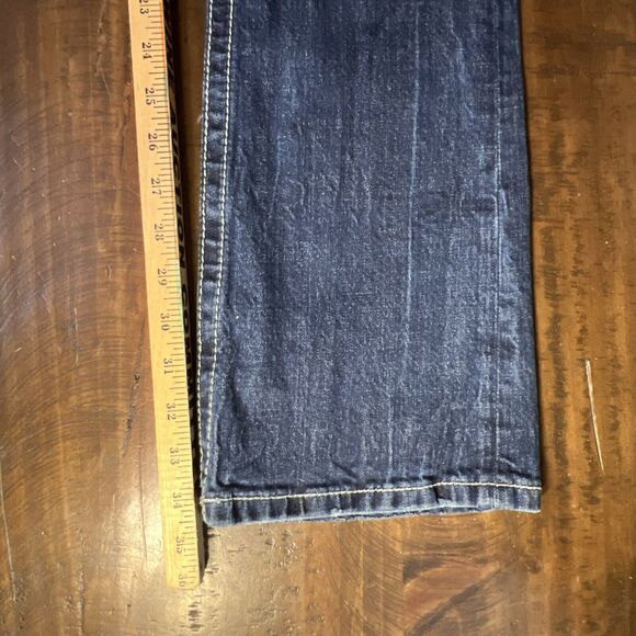 MISS ME WOMENS JEANS SZ 28 MID RISE BOOTCUT JP5727B5 LOVE PEACE DISTRESSED - Picture 10 of 10